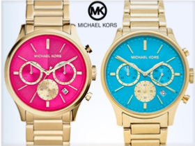 Kit: Dois Relógios Michael Kors Rosa e Azul - TPM De Ofertas